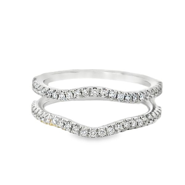14K White Diamond Curved Insert Band Simones Jewelry, LLC Shrewsbury, NJ