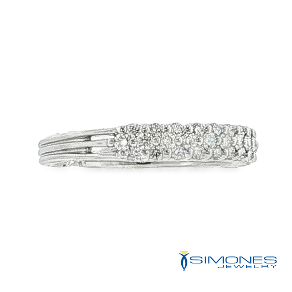 14K White .55ct.tw. Multi Diamond Band G VS2 Size 6.5 Image 3 Simones Jewelry, LLC Shrewsbury, NJ