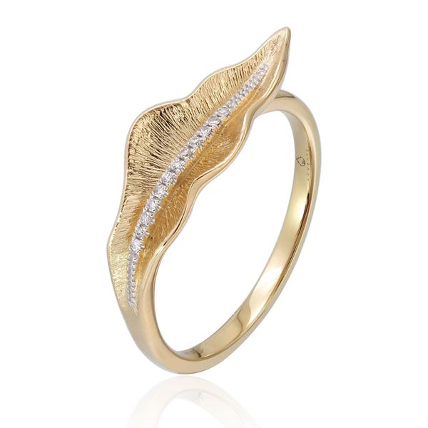 Gold & Diamond Leaf Ring Simones Jewelry, LLC Shrewsbury, NJ