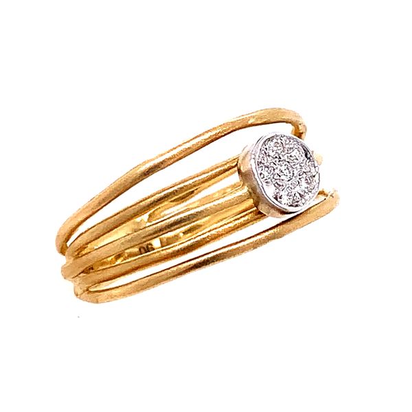 Gold Multi Band Diamond Ring Image 2 Simones Jewelry, LLC Shrewsbury, NJ