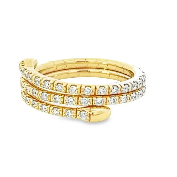 Yellow Gold Diamond Expandable Ring Image 2 Simones Jewelry, LLC Shrewsbury, NJ