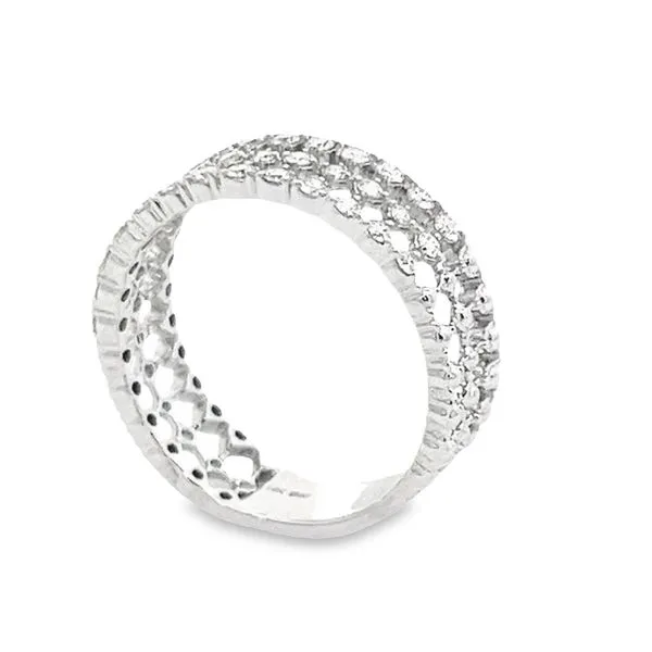White Gold Diamond Band Image 2 Simones Jewelry, LLC Shrewsbury, NJ