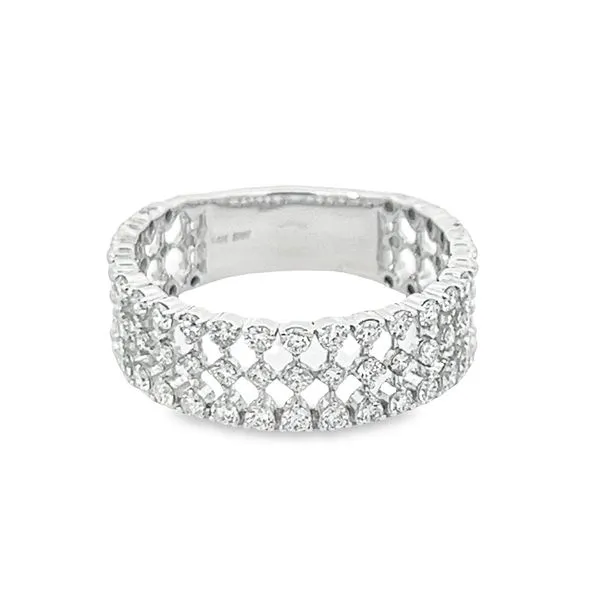 White Gold Diamond Band Image 5 Simones Jewelry, LLC Shrewsbury, NJ