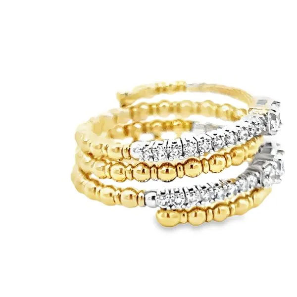 Diamond Adjustable Flexible Ring Image 2 Simones Jewelry, LLC Shrewsbury, NJ