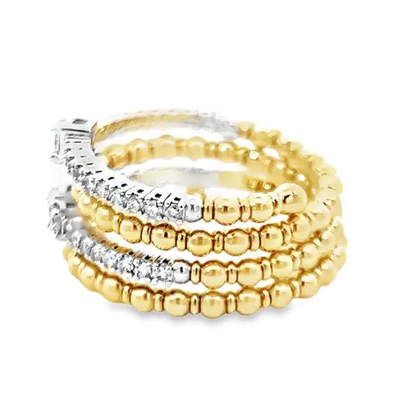 Diamond Adjustable Flexible Ring Image 3 Simones Jewelry, LLC Shrewsbury, NJ