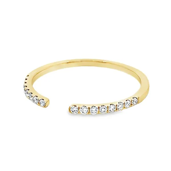 14K Yellow Gold .16ct Split Diamond Band Image 2 Simones Jewelry, LLC Shrewsbury, NJ