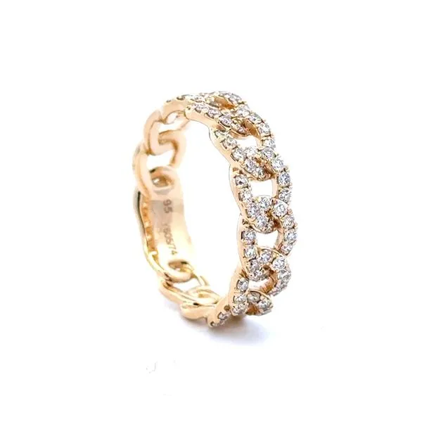 14K Yellow Diamond Hard Link Bnad Image 2 Simones Jewelry, LLC Shrewsbury, NJ