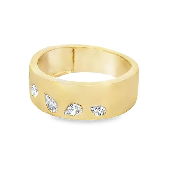 14k Yellow Diamond Pear Shapes Ring Image 2 Simones Jewelry, LLC Shrewsbury, NJ