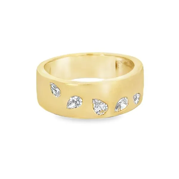 14k Yellow Diamond Pear Shapes Ring Image 3 Simones Jewelry, LLC Shrewsbury, NJ