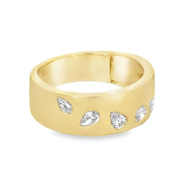 14k Yellow Diamond Pear Shapes Ring Image 4 Simones Jewelry, LLC Shrewsbury, NJ