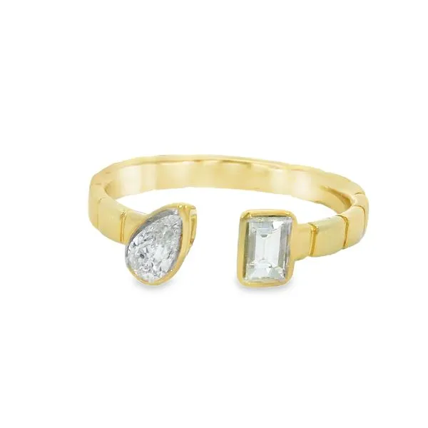 Baguette & Pear Diamond Open Ring Simones Jewelry, LLC Shrewsbury, NJ
