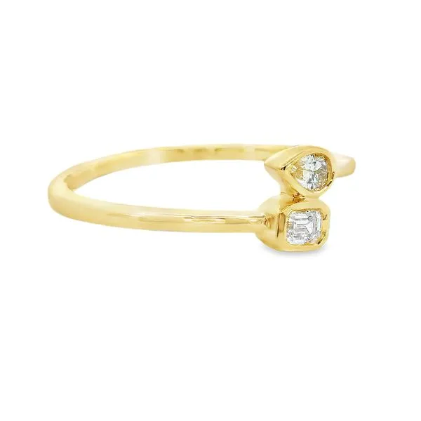 14K Yellow Diamond Bypass 
