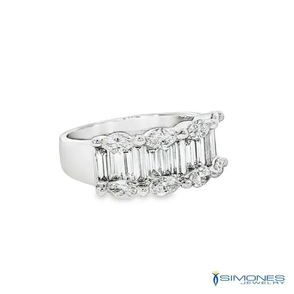 18K White Diamond Ring Image 2 Simones Jewelry, LLC Shrewsbury, NJ