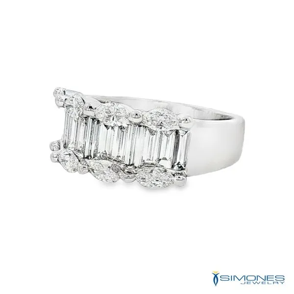 18K White Diamond Ring Image 3 Simones Jewelry, LLC Shrewsbury, NJ