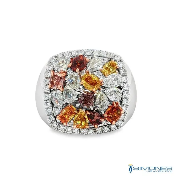 18K White Fancy Color Diamond Ring Simones Jewelry, LLC Shrewsbury, NJ