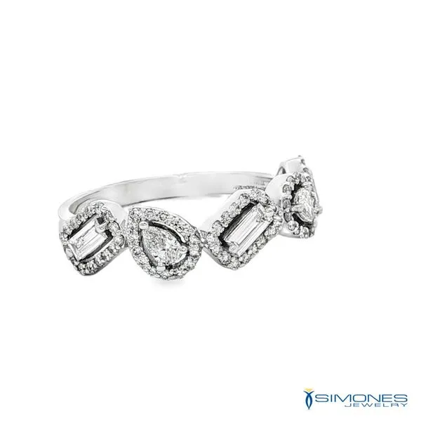 14K White Diamond Band Image 2 Simones Jewelry, LLC Shrewsbury, NJ