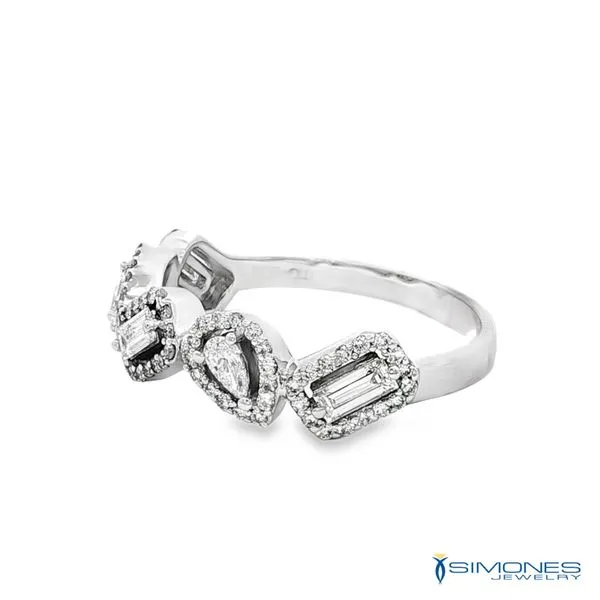 14K White Diamond Band Image 3 Simones Jewelry, LLC Shrewsbury, NJ