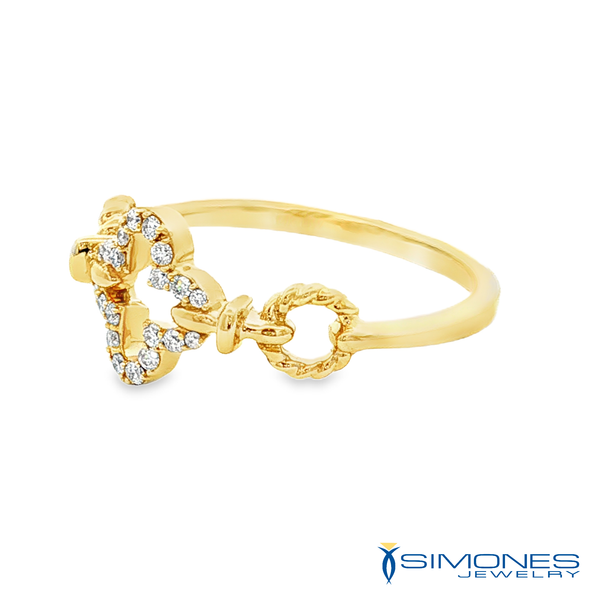14K Yellow Diamond Ring Image 2 Simones Jewelry, LLC Shrewsbury, NJ