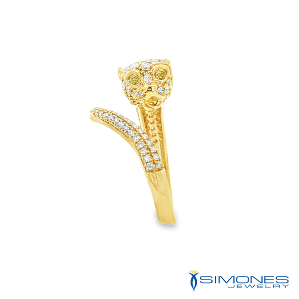 14K yellow Diamond Panther Ring Simones Jewelry, LLC Shrewsbury, NJ
