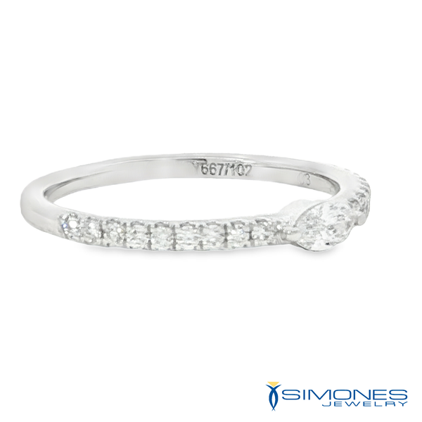 14K White Diamond Band Image 3 Simones Jewelry, LLC Shrewsbury, NJ