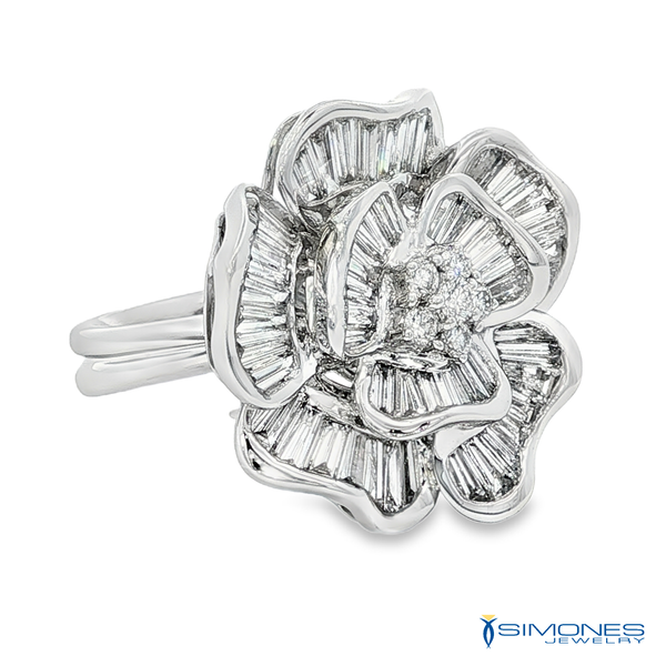 18K White Diamond Ring Image 2 Simones Jewelry, LLC Shrewsbury, NJ