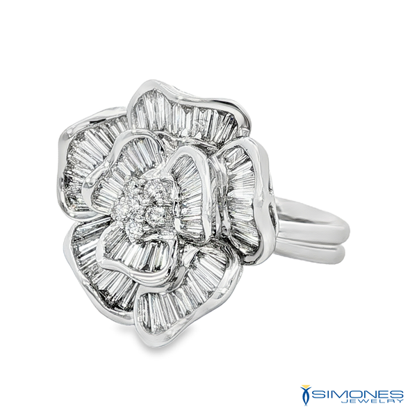 18K White Diamond Ring Image 3 Simones Jewelry, LLC Shrewsbury, NJ