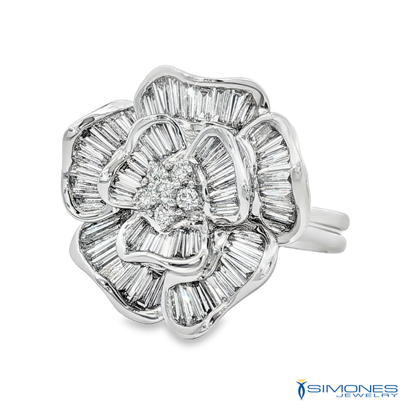 18K White Diamond Ring Image 4 Simones Jewelry, LLC Shrewsbury, NJ