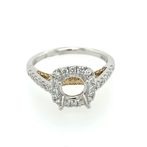 Diamond Semi Mount with Fancy Yellow and White Diamonds Simones Jewelry, LLC Shrewsbury, NJ