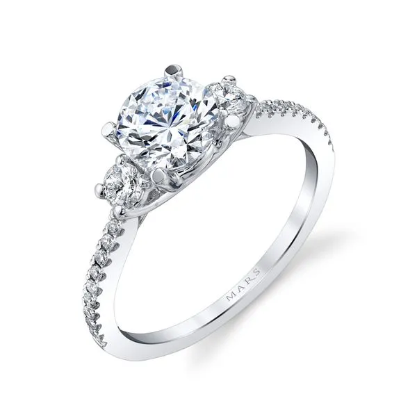 White Gold Diamond Semi Mounting Image 2 Simones Jewelry, LLC Shrewsbury, NJ