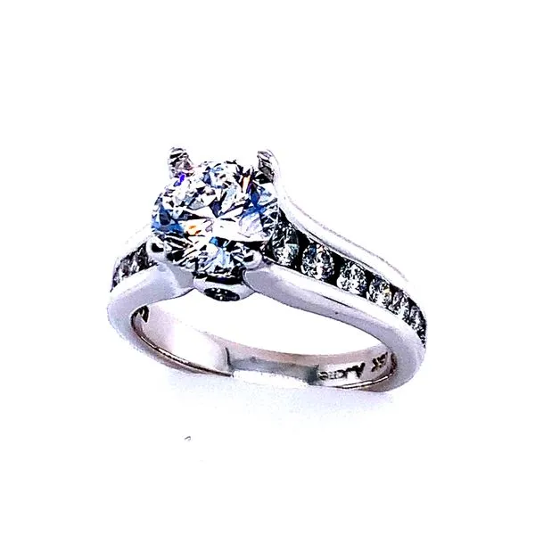 White Gold Channel Set Diamond Semi Mounting Image 2 Simones Jewelry, LLC Shrewsbury, NJ