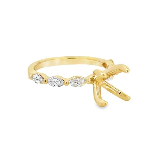 Marquise Diamond Semi Mounting Image 5 Simones Jewelry, LLC Shrewsbury, NJ