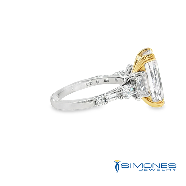 14K Yellow & White Diamond Mounting Image 4 Simones Jewelry, LLC Shrewsbury, NJ