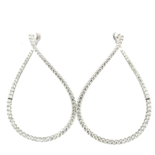 Diamond Swirl Hoop Earrings Simones Jewelry, LLC Shrewsbury, NJ