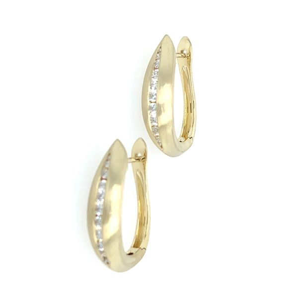 Diamond Huggie Earrings Image 2 Simones Jewelry, LLC Shrewsbury, NJ