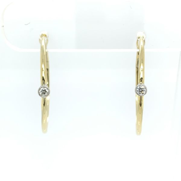 Diamond Bezel Hoop Earrings Simones Jewelry, LLC Shrewsbury, NJ