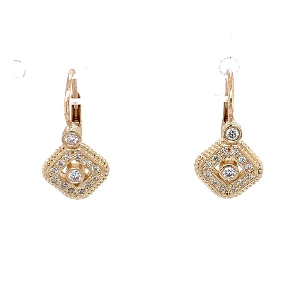 Diamond Etruscan Lever Back Earrings Simones Jewelry, LLC Shrewsbury, NJ