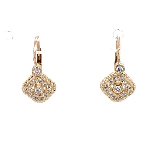Diamond Etruscan Lever Back earrings Simones Jewelry, LLC Shrewsbury, NJ