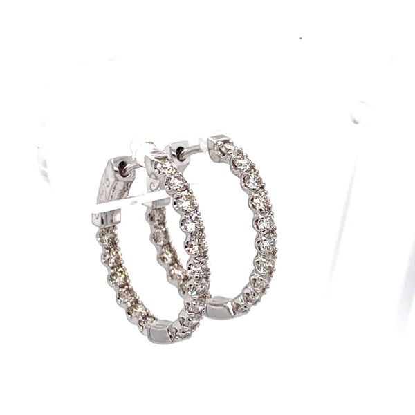 Diamond Inside/Out Hoops Earrings Simones Jewelry, LLC Shrewsbury, NJ