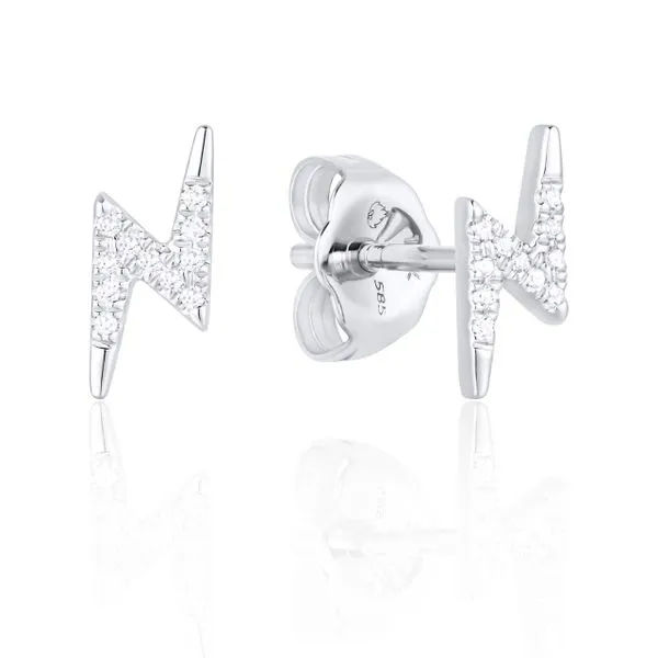 Diamond Lighting Bolt Earrings Simones Jewelry, LLC Shrewsbury, NJ