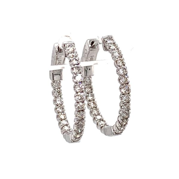 Diamond Inside Out Hoop Earrings Simones Jewelry, LLC Shrewsbury, NJ