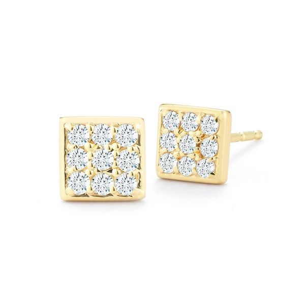 Diamond Square Earrings Simones Jewelry, LLC Shrewsbury, NJ