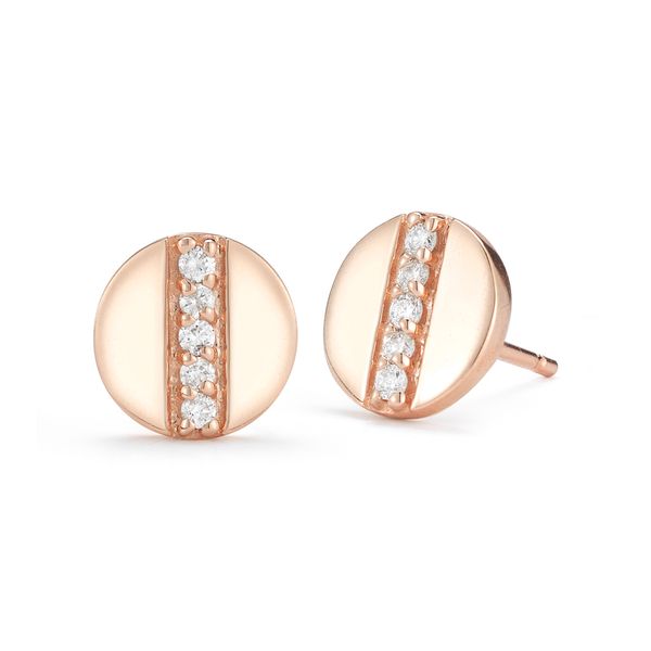 Rose Gold Disc Earrings Simones Jewelry, LLC Shrewsbury, NJ