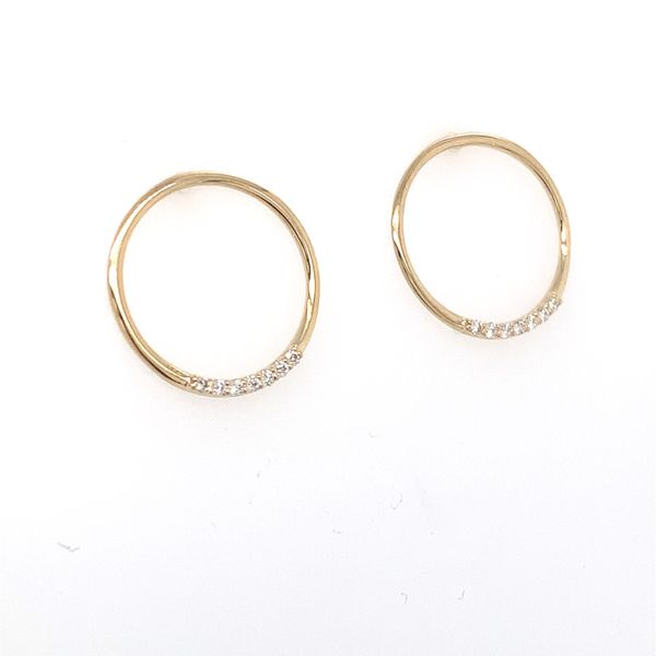 Circle Diamond Earrings Simones Jewelry, LLC Shrewsbury, NJ