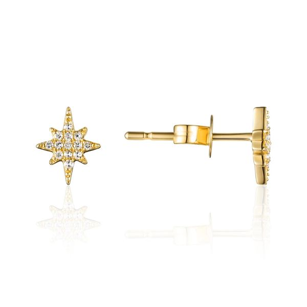 Diamond North Star Earrings Simones Jewelry, LLC Shrewsbury, NJ