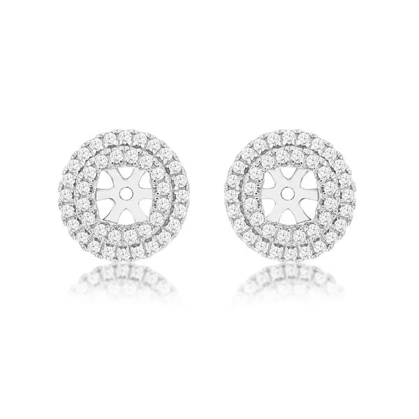 14K White Gold Diamond Earring Jackets Simones Jewelry, LLC Shrewsbury, NJ