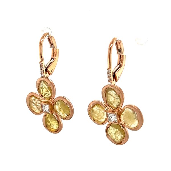 Natural Diamond Slice Earrings Image 2 Simones Jewelry, LLC Shrewsbury, NJ
