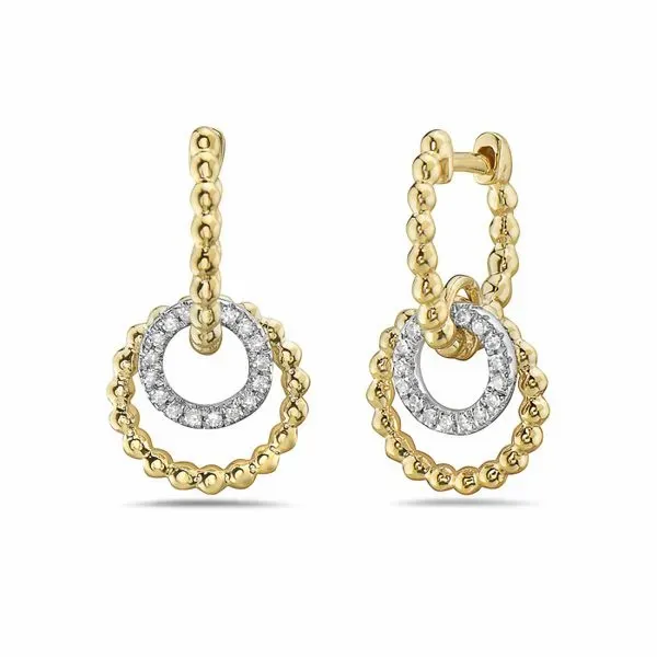 Diamond Twist Circle Drop Earrings Simones Jewelry, LLC Shrewsbury, NJ