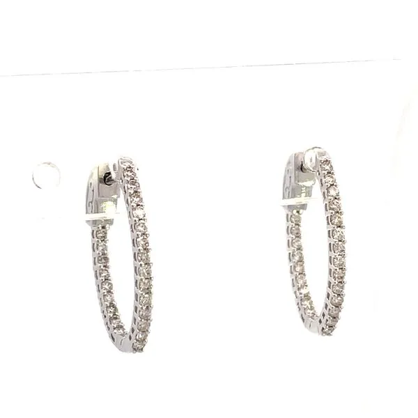 Oval Diamond Hoop Earrings Simones Jewelry, LLC Shrewsbury, NJ