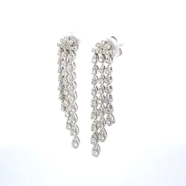 Diamond Drop Earrings Image 2 Simones Jewelry, LLC Shrewsbury, NJ