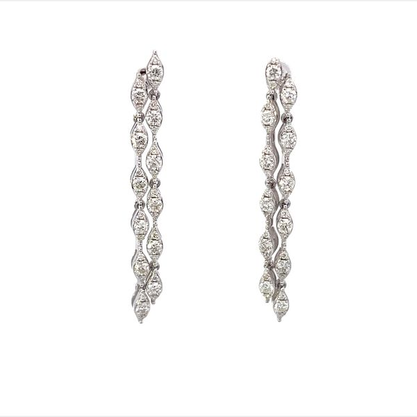 Diamond Double Drop Earrings Simones Jewelry, LLC Shrewsbury, NJ